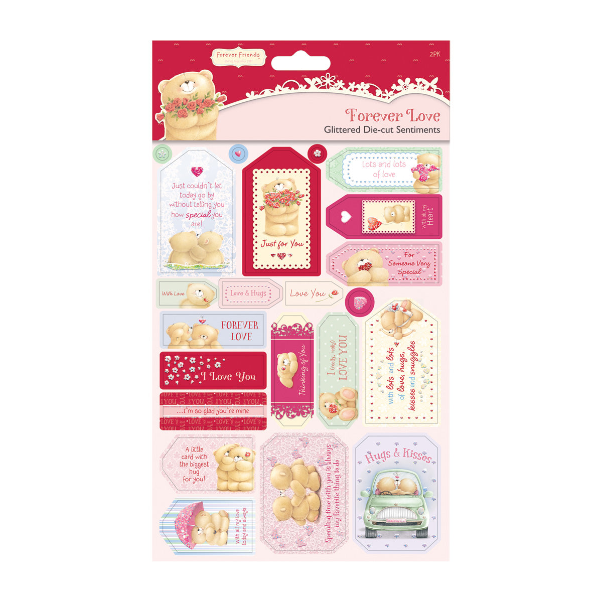 Forever Friends A5 card toppers & tags - Forever Love