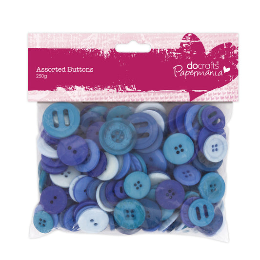 Papermania Assorted Button Pack - Blue