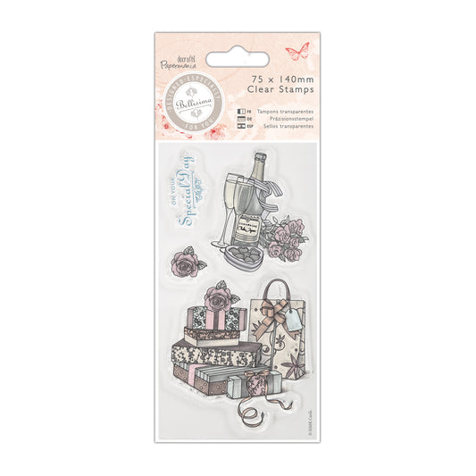 Papermania Bellisima Clear Stamp Set - Celebrate