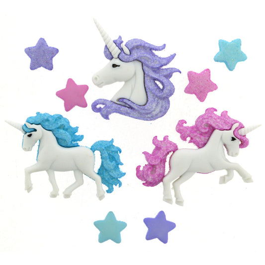 Dress it up craft buttons - Magical Unicorns