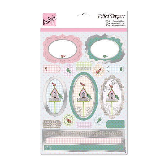 Anita's Foiled A4 card toppers - Little Birdhouse
