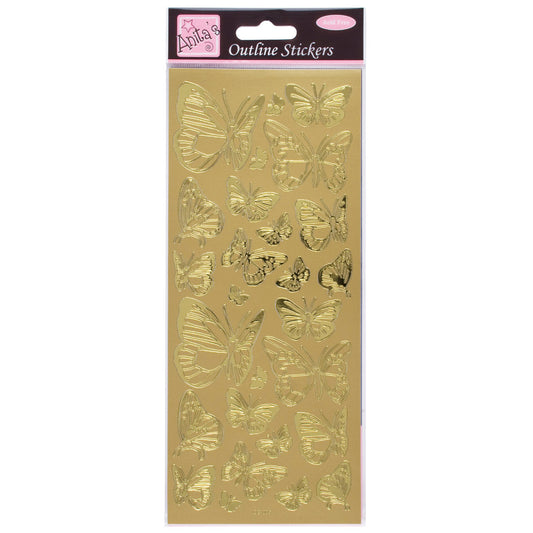 Anitas peel off outline stickers - Butterfly Gold