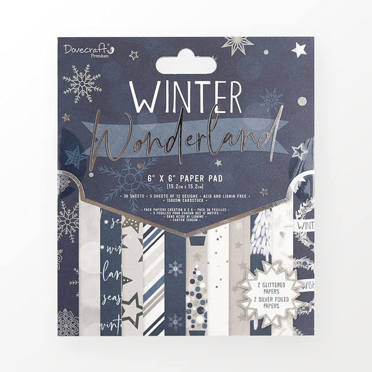 Dovecraft 6 x 6 Premium Christmas paper pad - Winter Wonderland