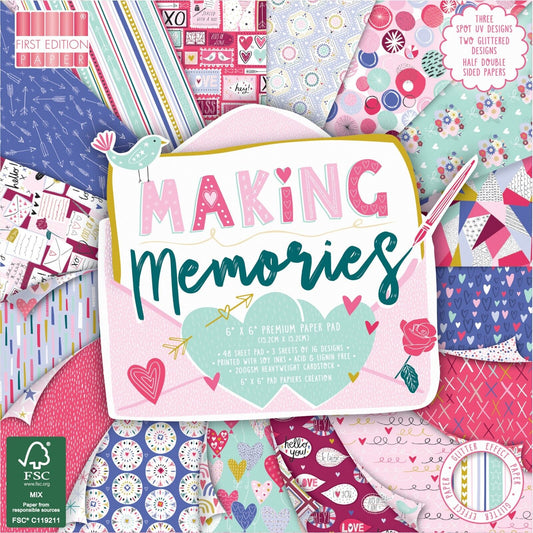 First Edition 6 x 6 paper pack - Making Memories