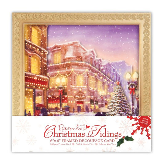 Papermania Christmas Tidings 6 x 6 decoupage card kit