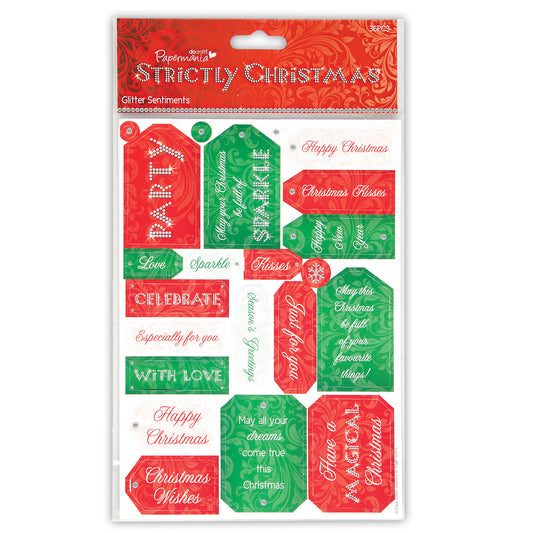 Papermania A5 card toppers & tags - Strictly Christmas