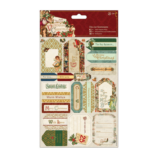 Papermania Victorian Christmas Die-cut Sentiments & Toppers