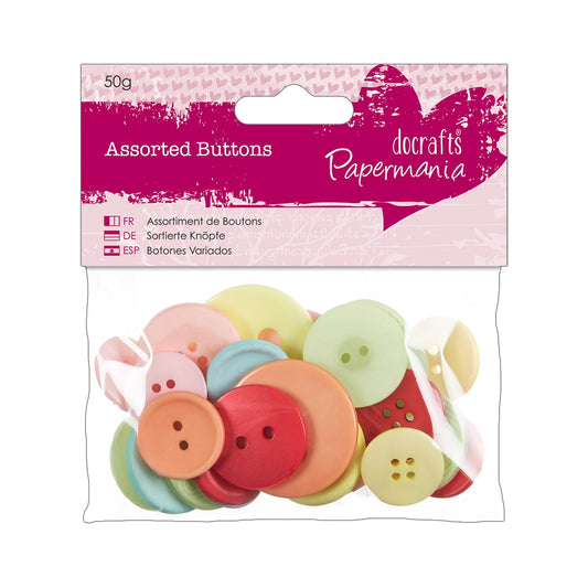 Papermania 50g Assorted Buttons - Vintage