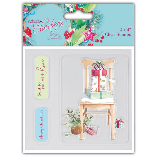 Papermania At Christmas by Lucy Cromwell Clear Stamp Set - Chair