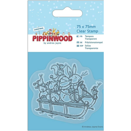 Pippinwood Christmas Clear Stamp - Sledge