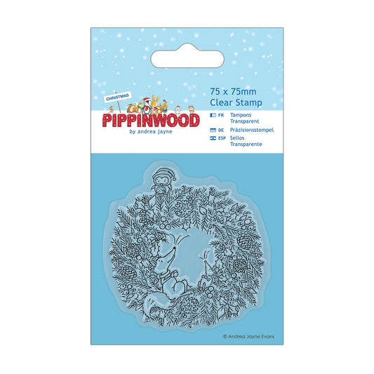 Pippinwood Christmas Clear Stamp - Wreath
