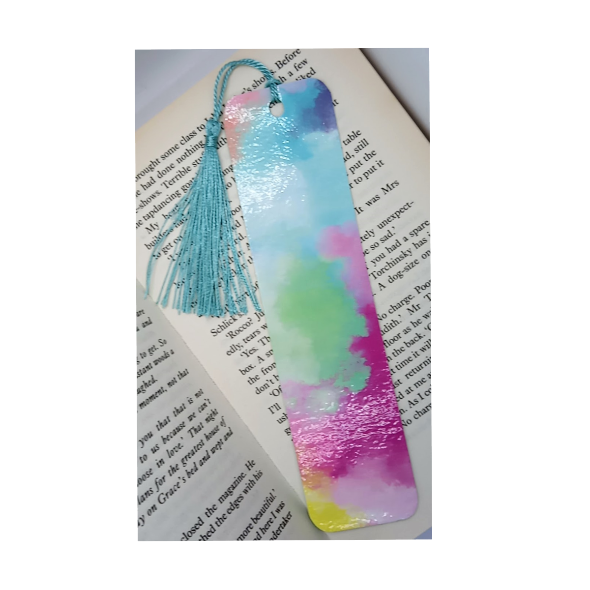 PU (imitation) leather bookmark - Just one more page