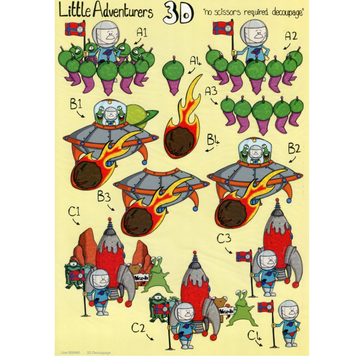 Little Adventurers 3D decoupage for kids