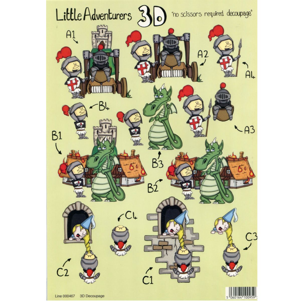Little Adventurers 3D decoupage for kids