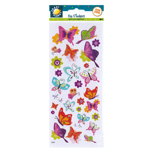 Craft Planet fun stickers - Flutterby