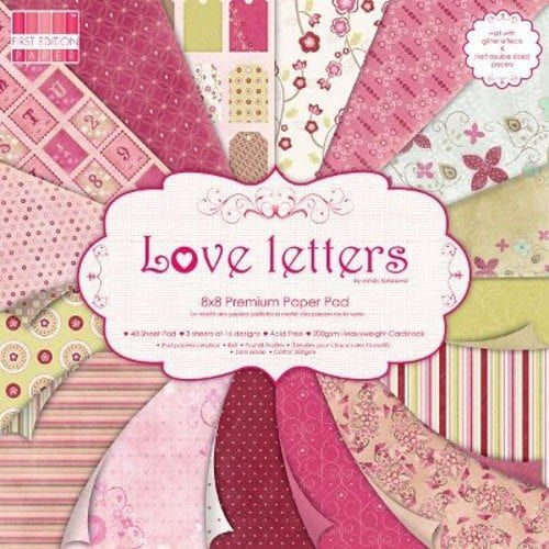 First Edition paper pad 8 x 8 - Love Letters