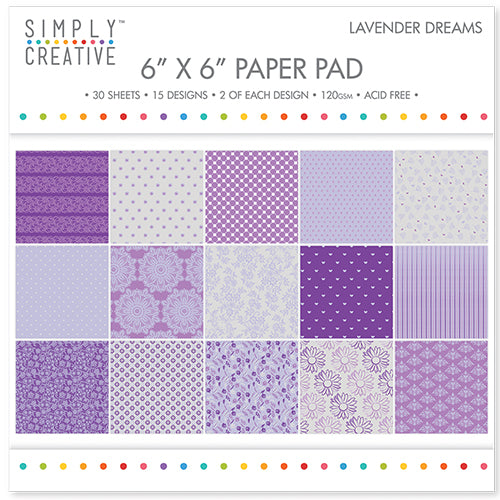 Simply Creative 6 x 6 paper pack - Lavender Dreams
