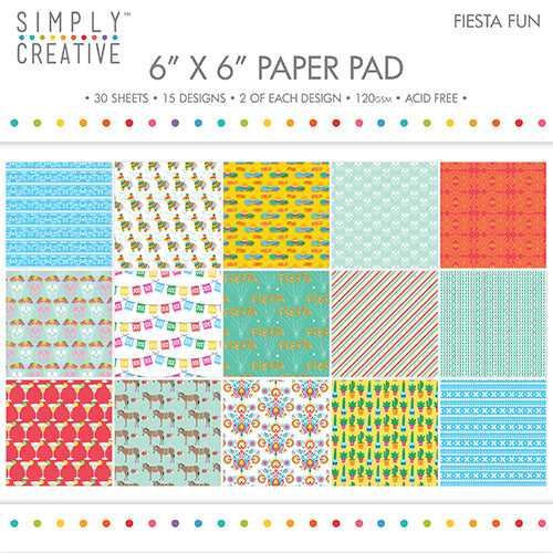 Simply Creative 6 x 6 paper pack - Fiesta Fun