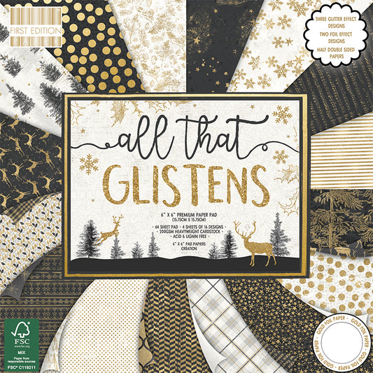 First Edition 6 x 6 Festive paper pack - All that Glistens