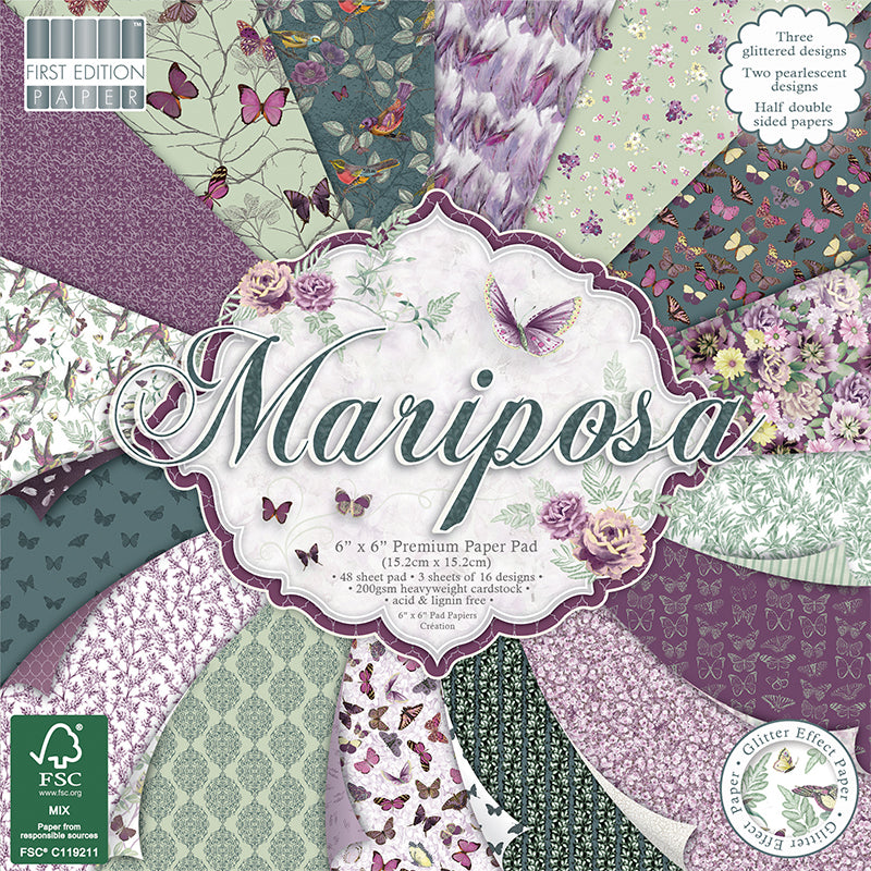 First Edition 6 x 6 paper pack - Mariposa