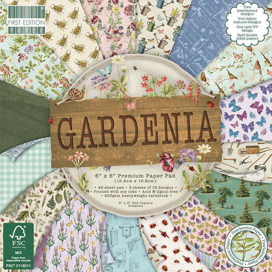 First Edition 6 x 6 paper pack - Gardenia